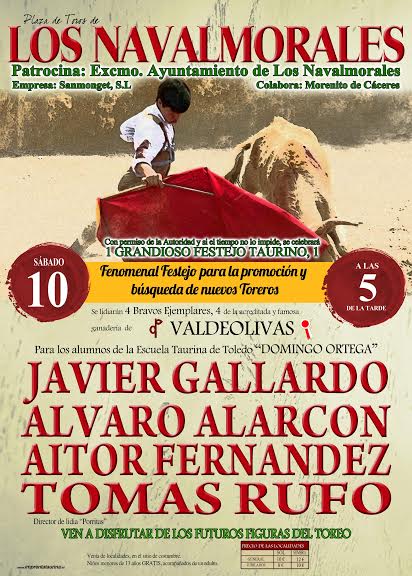 cartel novillada escuelataurina